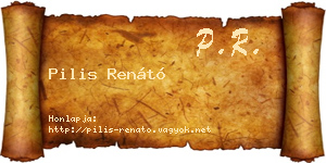Pilis Renátó névjegykártya